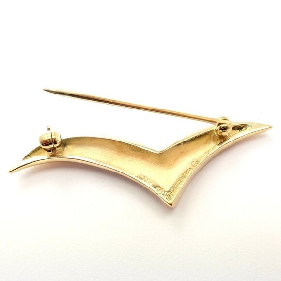 Authentic Tiffany & Co. 18k Yellow Gold Seagull Bird Pin Brooch​ - Picture 4 of 6